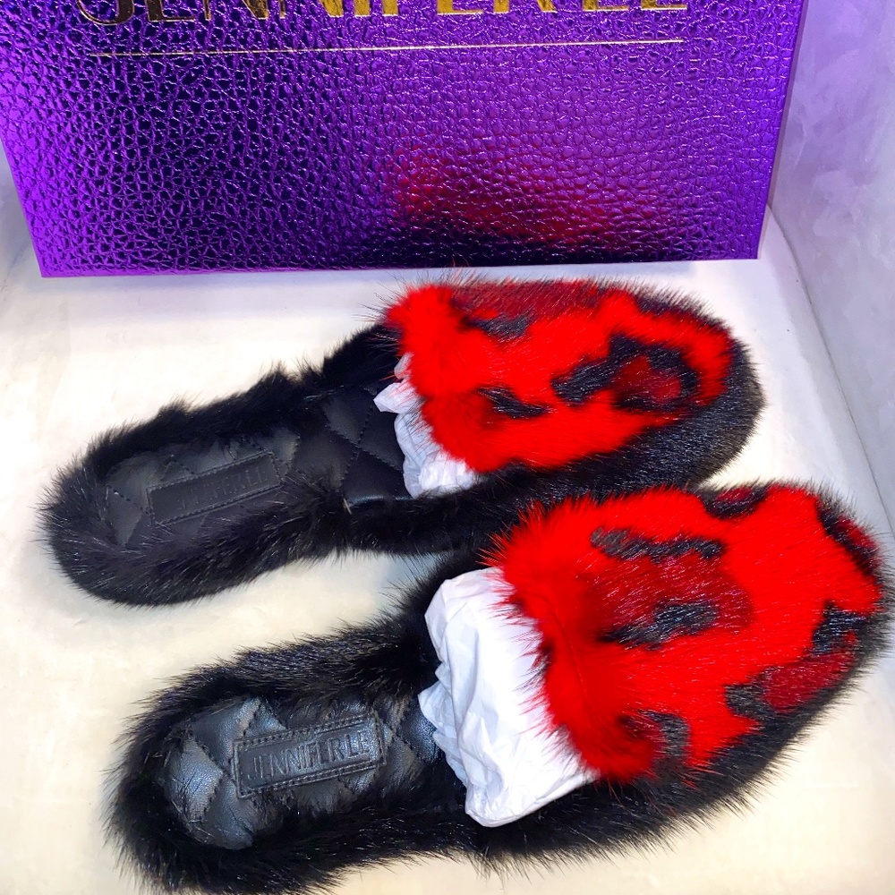 JENNIFER LE DYED MINK LOAFER Sz 39
